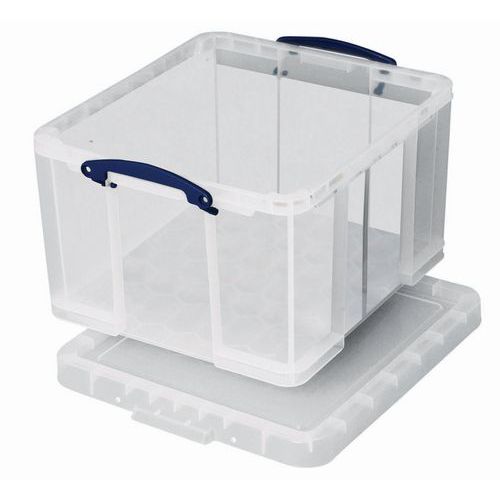 BAC DE RANGEMENT PLASTIQUE + COUVERCLE 42L T RANSPARENT - REALLY USEFUL PRODUCTS