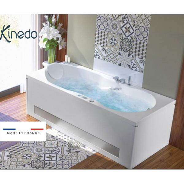 BAIGNOIRE BALNÉO ROMANZA 160X70 CM TÊTE À GAUCHE MIX COLOR - KINEDO BROH160BGMCO1