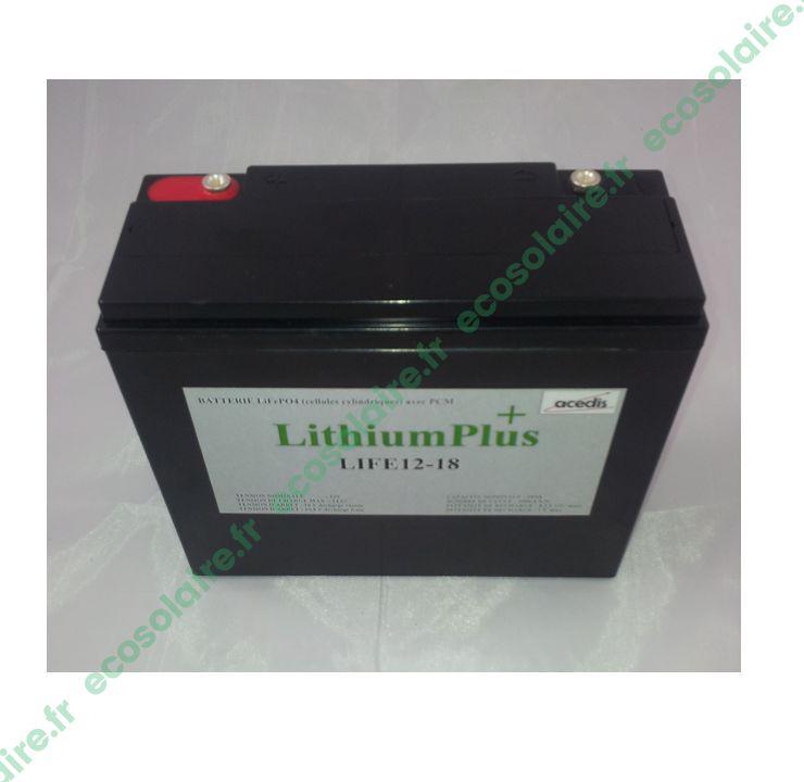 Batterie Lithium LiFePO4 LIFE12-18 - 19,2Ah 12V - Longévité accrue et légèreté_0