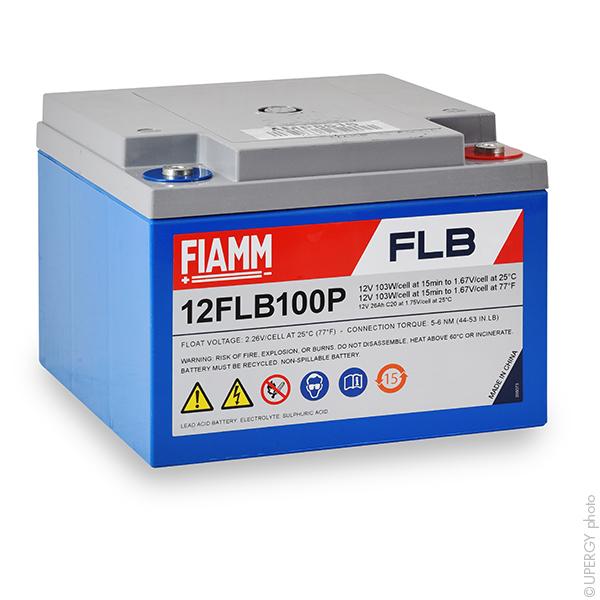 Batterie onduleur (UPS) FIAMM 12FLB100P - 12V 26Ah M5-F - AGM étanche sans entretien_0