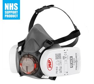 Demi-masque Force™ 8 JSP avec filtres PressToCheck™ P3 R D - harnais 4 points à attache rapide_0
