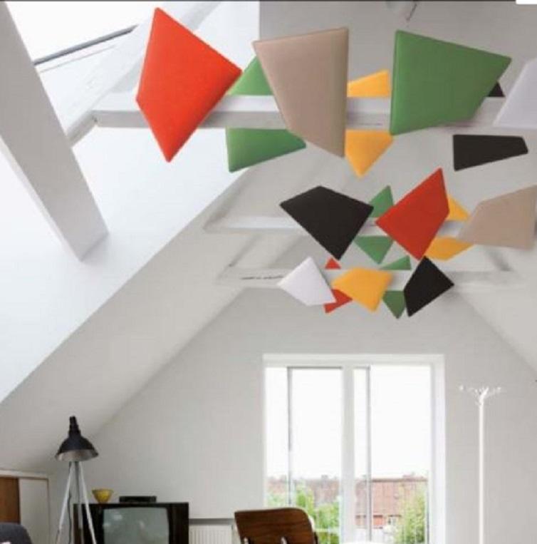 Big Cachou (bras court) - Absorbeur de bruit en polyester avec inclinaison multidirectionnelle et fixation murale/plafond_0