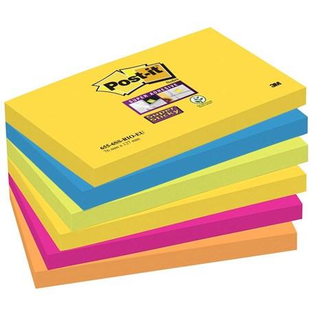 BLOC NOTE POST IT RIO 76 X 127 MM 90 FEUILLES (VENDU PAR 6)