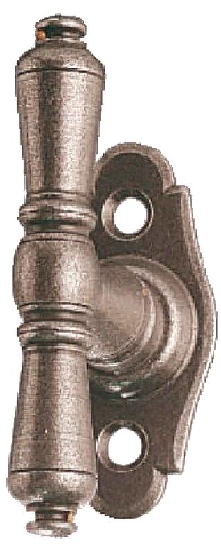 BOUTON SUR PLATINE NEVERS FER CÉMENTÉ PATINÉ - BOUVET - BO52PB20R