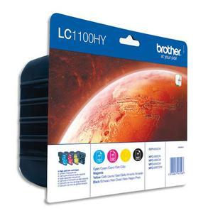 Brother - Pack de 4 couleurs - Jet d'encre HC LC1100HYVALBP - Compatibilité Brother DCP et MFC_0