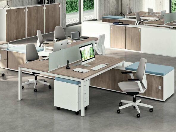 Bureau bench 2 personnes sur crédence_0
