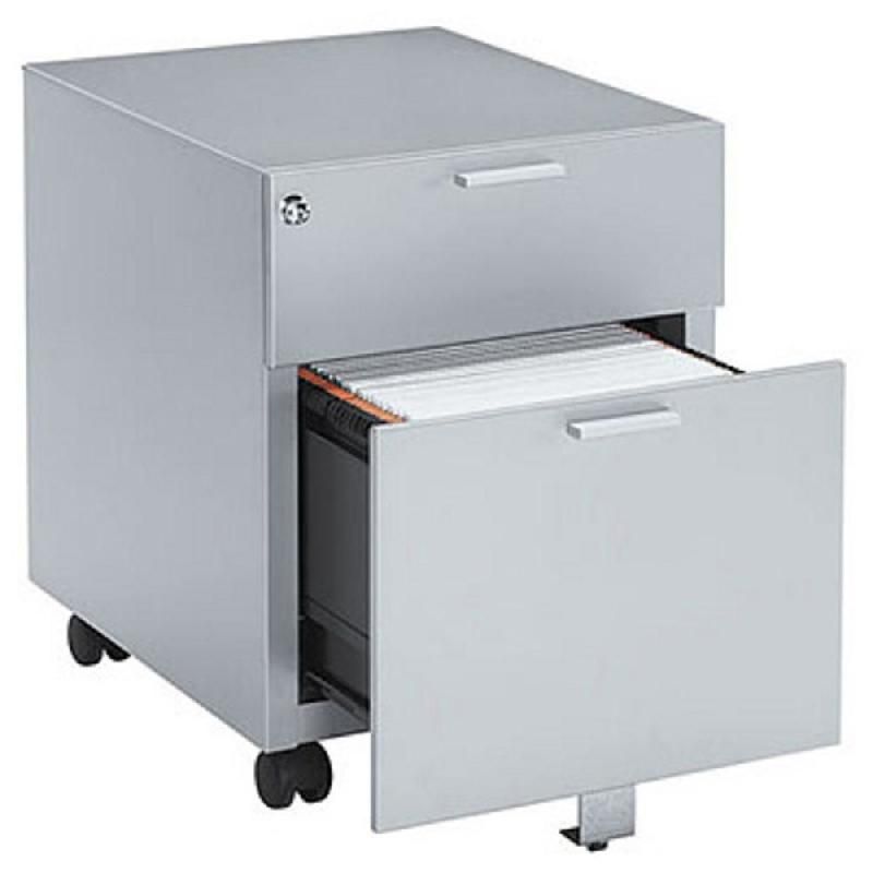 CAISSON MOBILE STAPLES CASTING - 2 TIROIRS -  ALUMINIUM - FAÇADE ALUMINIUM