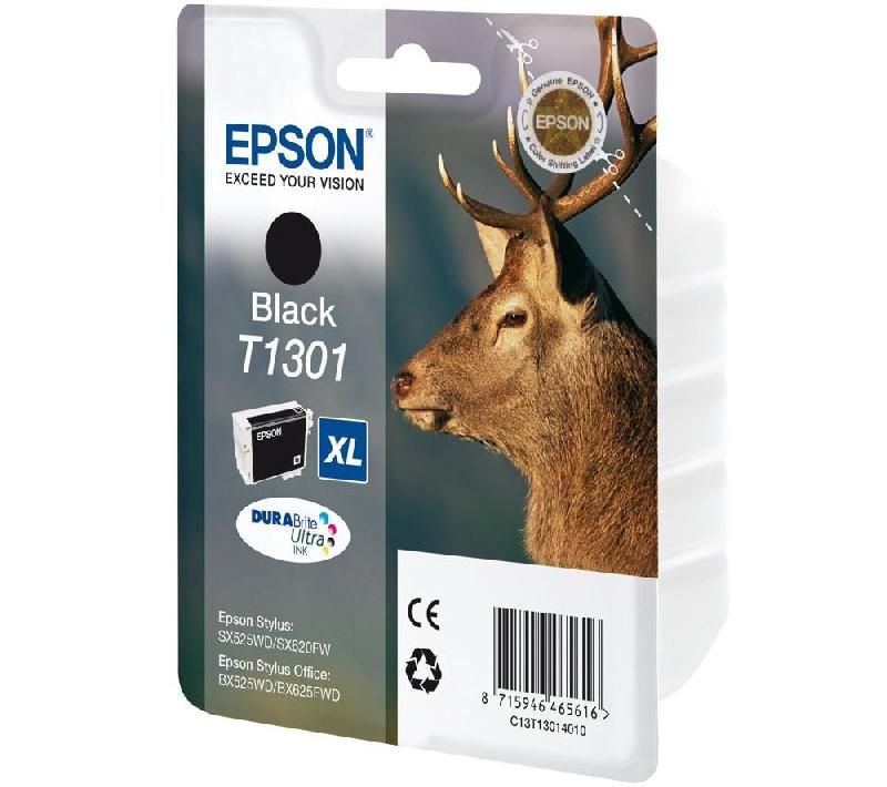 CARTOUCHE ENCRE EPSON T1301 XL NOIRE
