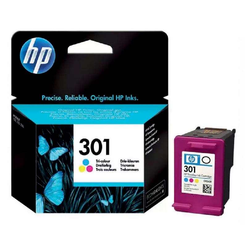 CARTOUCHE HP 301 COULEURS (CYAN+MAGENTA+JAUNE) POUR IMPRIMANTES JET D'ENCRE