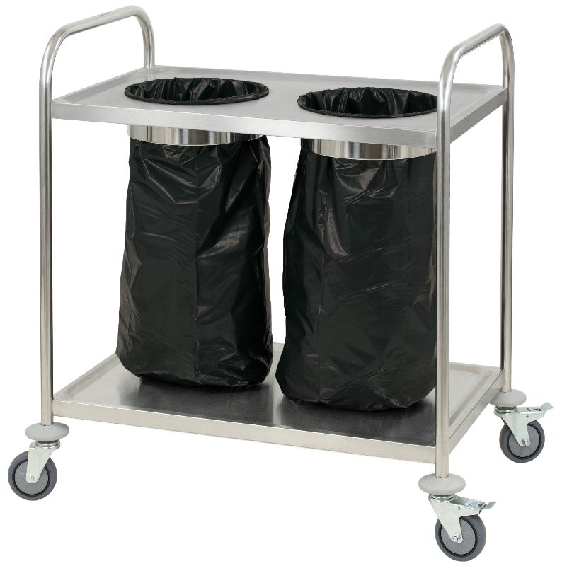 CASSELIN - CHARIOT EN INOX PORTE POUBELLE