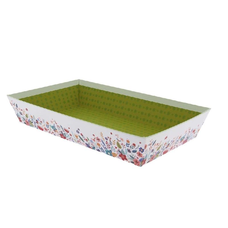 Corbeille carton rectangulaire Primavera 33x20x6cm_0