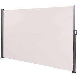 Décoshop26 - Brise-vue panneau pour jardin ou terrasse paravent d'extérieur 350x180 cm en aluminium et tissu crème 10_0002981 - 3000251339871_0