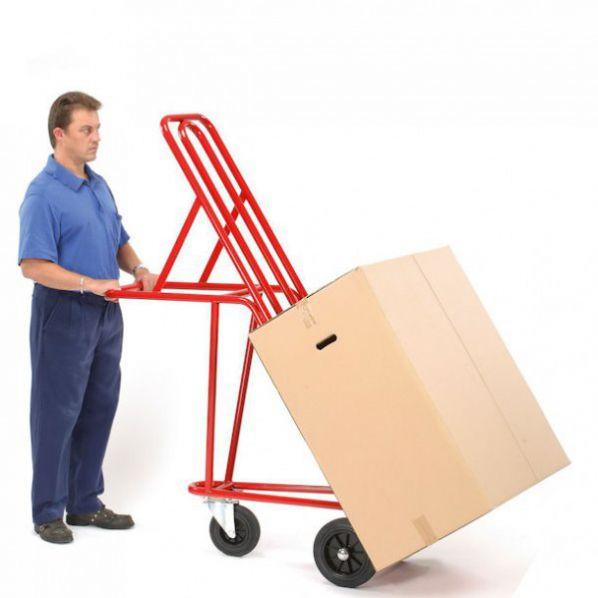 Diable de transport grande hauteur 3 roues - Rouge - Roues increvables - Charge maximale 250 kg - Rolléco_0