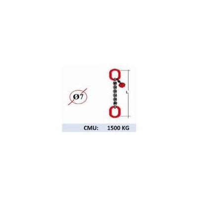 ELINGUE CHAINE 1 BRIN - EXTRÉMITÉ : ANNEAU - CMU 1500KG (CLASSE 80)