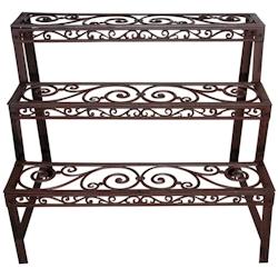 Etagère à plantes en métal patiné Arabesque Esschert Design - marron 404601_0