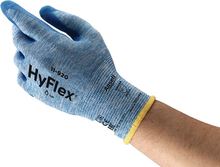 Gant HyFlex® 11-920 taille 9 bleu EN 388 - EPI Catégorie II - Nylon avec nitrile - Technologie Ansell Grip™_0