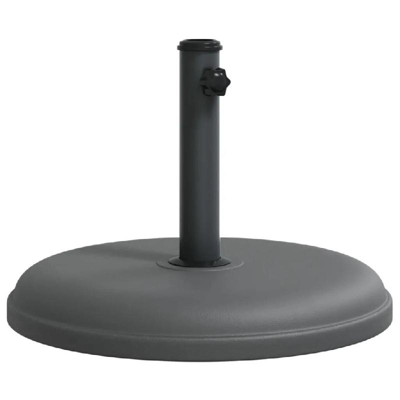 Helloshop26 - Base de parasol ronde 44,5 x 31,5 cm 15 kg avec bouton de serrage pour stabilité jardin en plastique gris foncé 02_0047469 - gris 3000_0