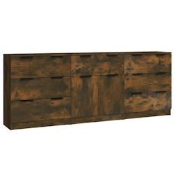 Helloshop26 - Buffet bahut commode armoire meuble de rangement organisateur cuisine salle de séjour salons 3 pcs bois d'ingénierie 02_0037052 - 3000_0