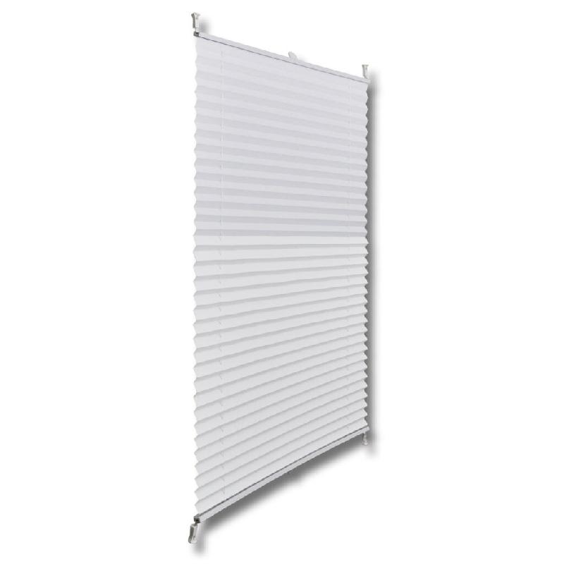 Helloshop26 - Store plissé en blanc 90 x 125 cm 4102181 - blanc aluminium 3000510498899_0