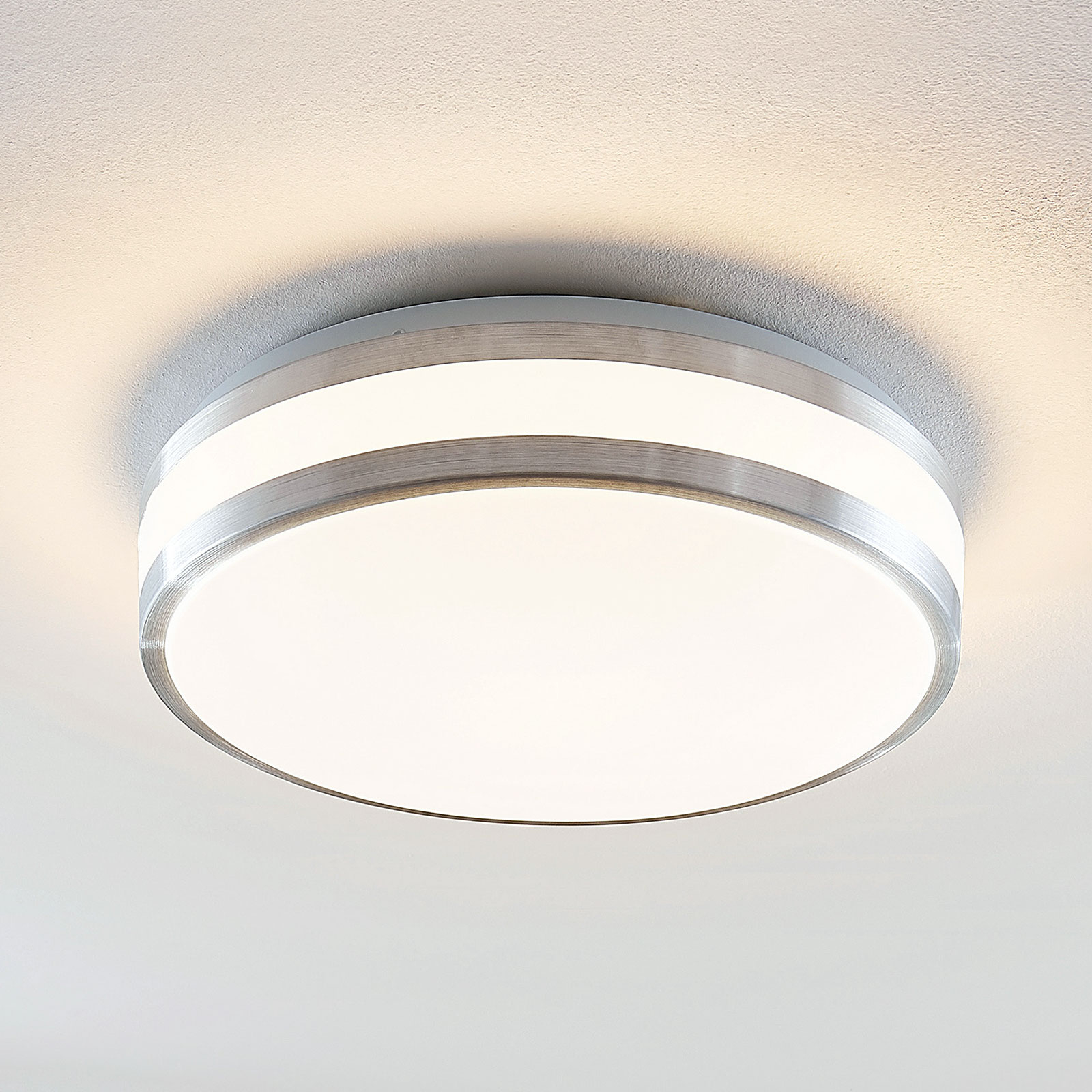 LINDBY NELIA PLAFONNIER LED, ALU, ROND, 34,5 CM