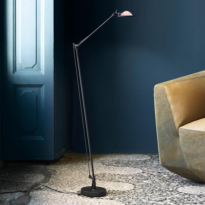 LUCEPLAN BERENICE LAMPE SUR PIED NOIR, TÊTE ROSE