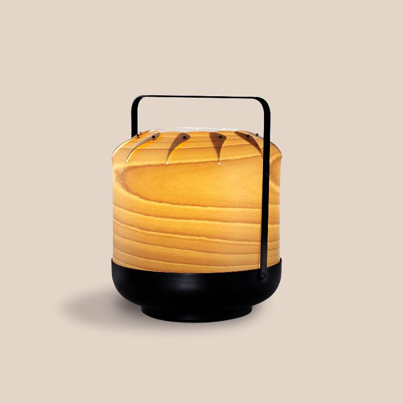 LZF LAMPS LZF CHOU SHORT LAMPE À POSER DIMMABLE, HÊTRE