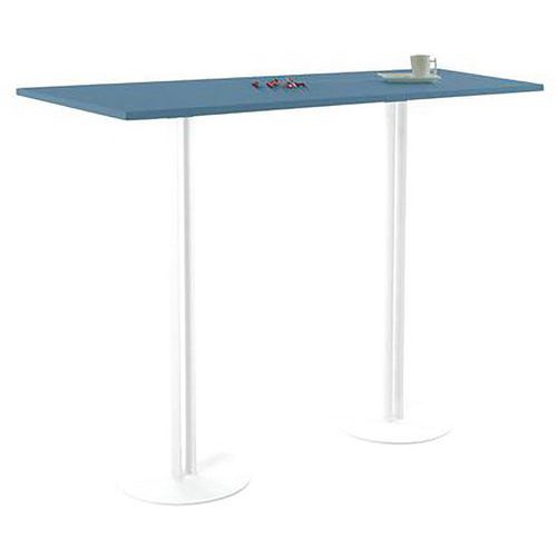 MANGE DEBOUT ROXANE 140 X 40 X110 2 PIEDS CÉDRE BLEU/BLANC