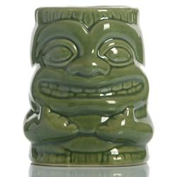 MONDO DECO Tiki Moorea avec anse Céramique Vert Collection Les Tikis 45 cl H 10,9 cm ø 7,6 cm x 6 Mondo Déco - 3558840054785_0