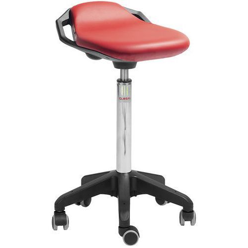 OCTOPUS TABOURET ASSISE SPACE IMITATION CUIR ROUGE - GLOBAL PROFESSIONAL SEATING