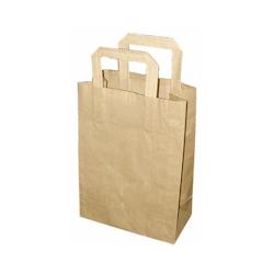 Packnwood FHC - 250 Pcs - Sac cabas en papier kraft brun recyclé - 200x100x280mm - marron papier 210MCABBR_0