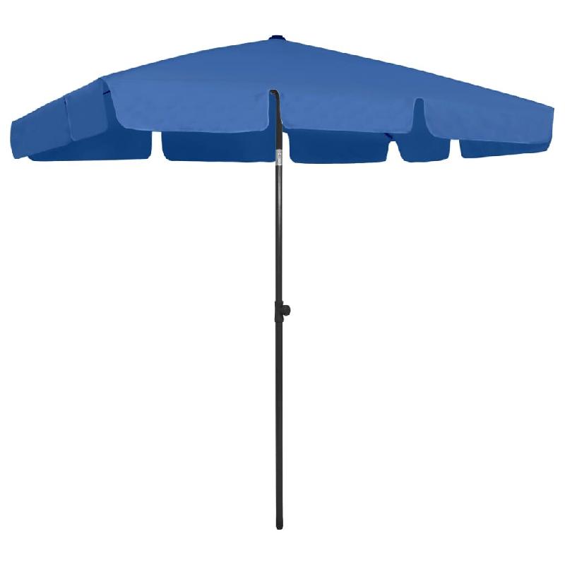 Parasol de plage bleu azuré 200x125 cm Modèle Jardin Eclipse Prime - 314734_0
