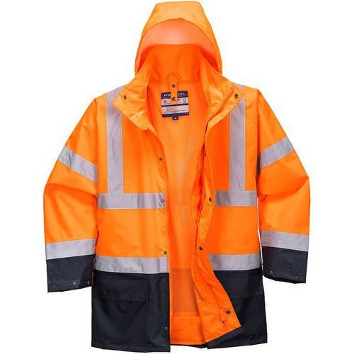PARKA HAUTE-VISIBILITÉ 5-EN-1 ESSENTIEL S766 BLEU/ORANGE 3XL - PORTWEST