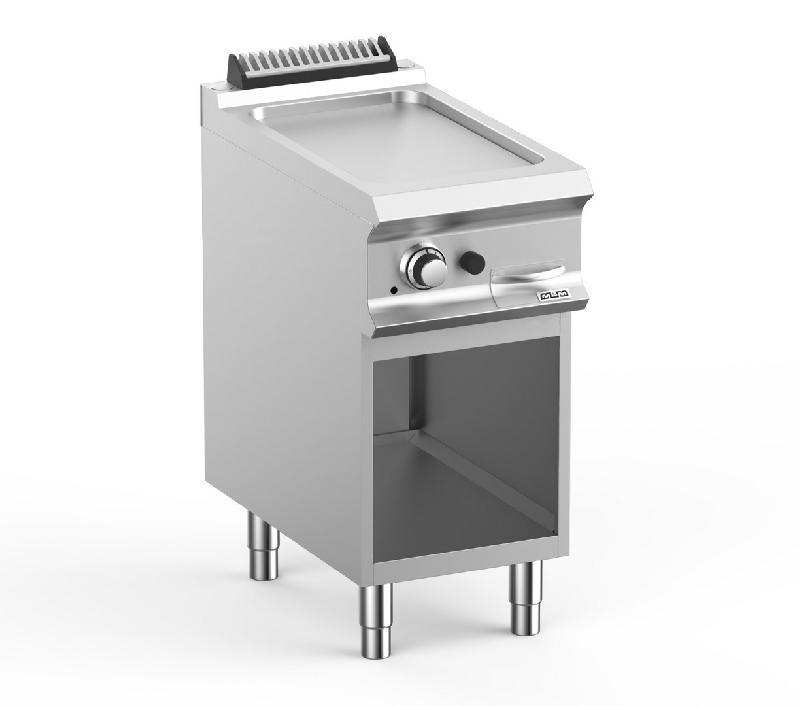 Plaque a snack professionnel gaz sur soubassment libre, 1 plaque li... - PFTBG74AL_0