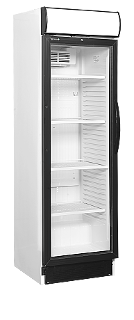 Réfrigérateur à boissons vitré avec canopée LED - 345 L - Blanc | Tefcold - CEV425CP2LEDL/H_0