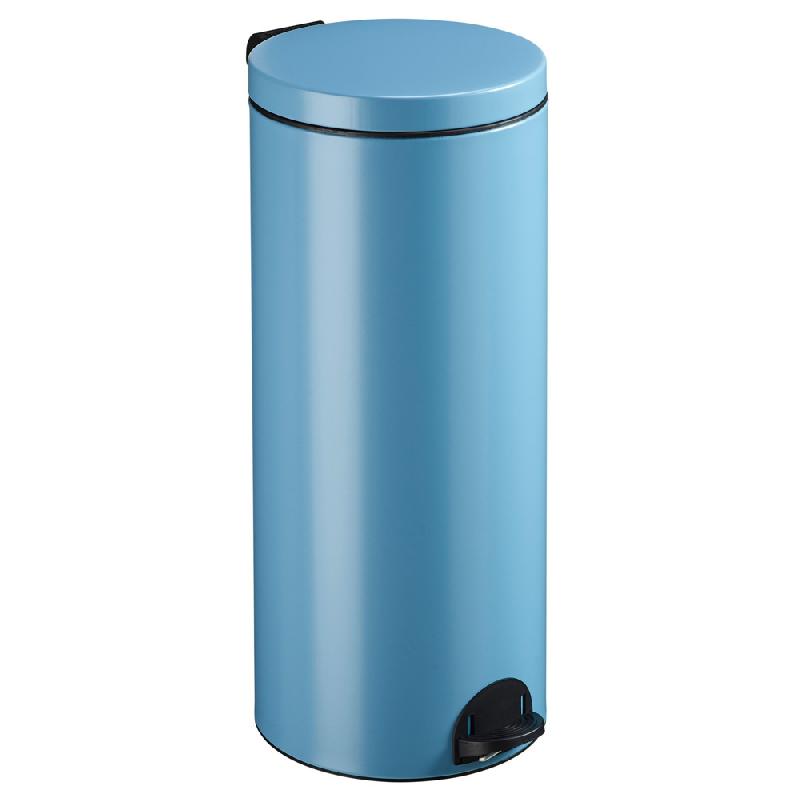 ROSSIGNOL Poubelle a pedale sanelia - 30 L - bleu mat lisse_0