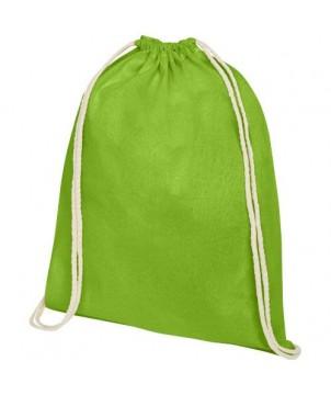 SAC À DOS OREGON EN COTON DE 140 G/M² AVEC CORDON DE SERRAGE 5L - VERT CITRON - SACS À DOS PUBLICITAIRES PERSONNALISÉS