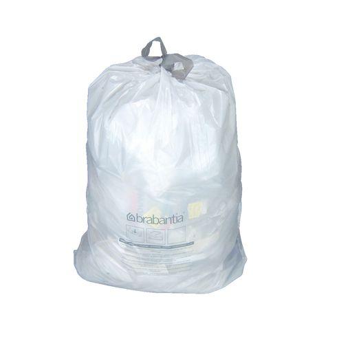 SAC POUBELLE 50/60 LITRES À LIENS COULISSANTS BRABANTIA H BLANC - 10 SACS