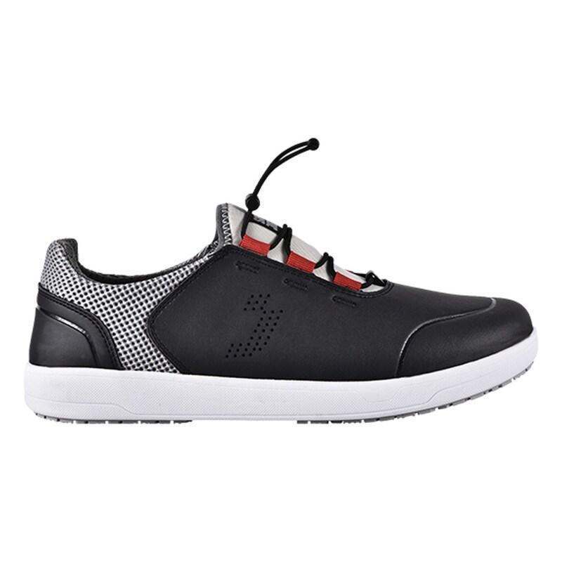 Safety Jogger - Chaussures de travail basses confortables à enfiler avec une coupe large EDEN noir et gris O1 Noir / Gris Taille 37 - 37 noir matièr_0