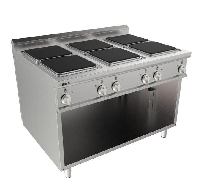 Saro Cuisinière électrique Soubassement ouvert 6 plaques Lq - 4017337062867_0