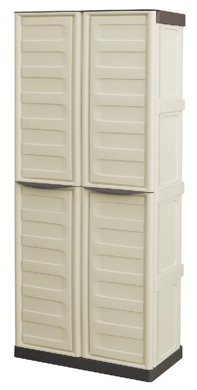 Sodise - Armoire d'atelier en PVC avec 3 étagères de rétention - Modèle 09082 - L700 x P390 x H1655 mm - Marque Topcar_0
