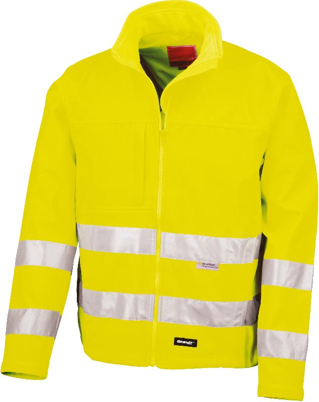 Softshell EN471 haute visibilité - Veste de pluie avec bandes rétro-réfléchissantes 3M Scotchlite_0