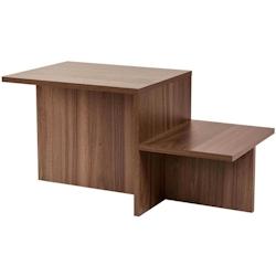 Table basse en aggloméré 80 x 40 x 40 cm Harmony Noyer Hanah Home - marron 8684283592319_0
