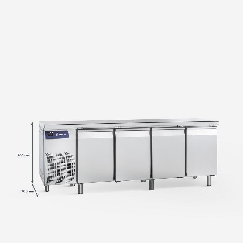 Table réfrigérée négative 4 Portes avec Plan de travail -15/-22°c - 818 l - TD4 P Pl BT_0