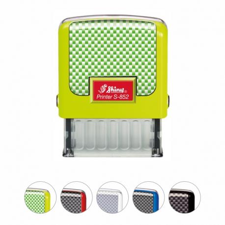 Tampon Printer Shiny S-852 - 3 lignes - Format 38 x 14 mm - Cassette d'encrage 5 couleurs au choix_0