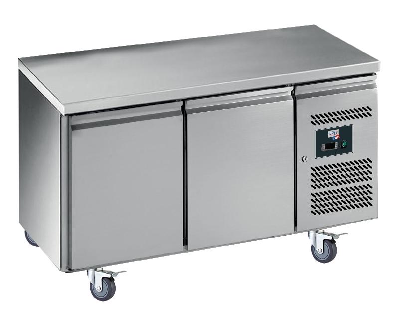 Tour réfrigérée inox centrale -2/+8°c avec 2 portes dessus inox - 4... - PPA2100TN_0