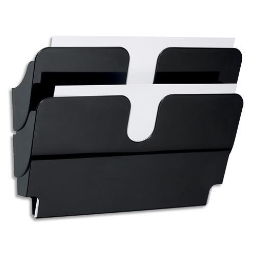 TRIEUR MURAL PAYSAGE DURABLE FLEXIPLUS 2 CASES, JUSQU'AU FORMAT 24X32 CM - DIM (LXHXP) : 34X25X10 CM - NOIR