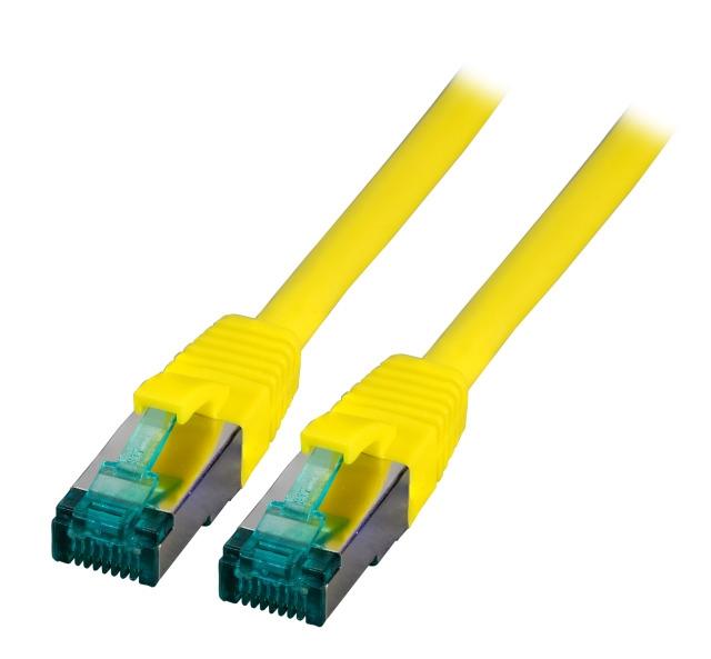 EFB Elektronik MK6001.10Y - Câble réseau RJ-45 Cat6a S/FTP jaune 10 m - Mâle/Mâle - Contacts plaqués or - LSZH_0