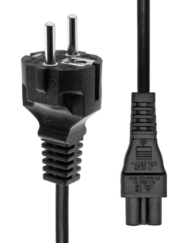 ProXtend PC-FC5-007 - Cordon d'alimentation électrique noir 7 m avec prise type F et coupleur C5_0