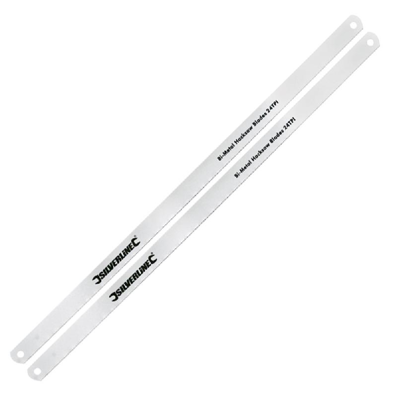 2 lames bi-métal pour scie à métaux 300 mm - 18 TPI Silverline 793740_0