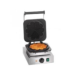 Bartscher Gaufrier inox simple gaufre en cœur (Ø)210 x (H)16 mm, 2200 W, 220 V - MONO - argenté inox 370197_0